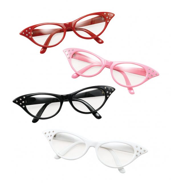 Pink 50s Clear Lens Glasses-486