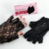 Short Lace Fingerless Gloves-495