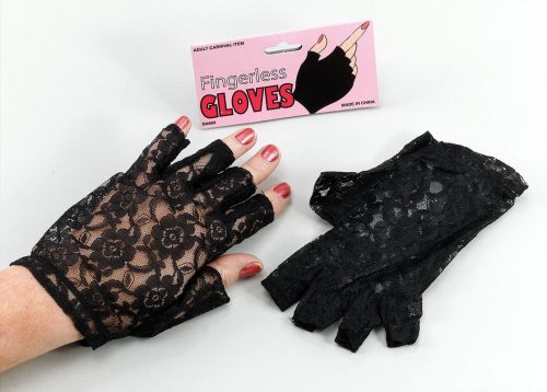 Short Lace Fingerless Gloves-495