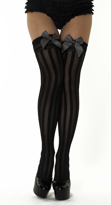 Striped Bow Stockings H2401-129