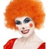 Crazy Clown Wig, Orange, 120g-259978
