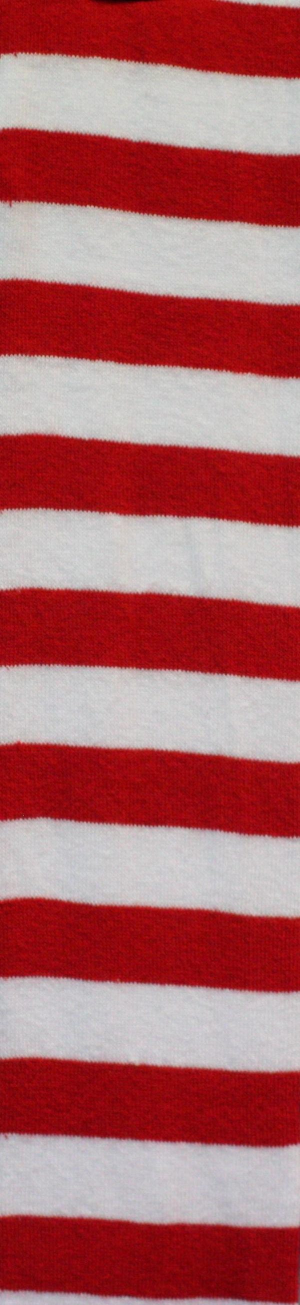 WW4166-RED AND WHITE STRIPED OVER THE KNEE SOCKS -0