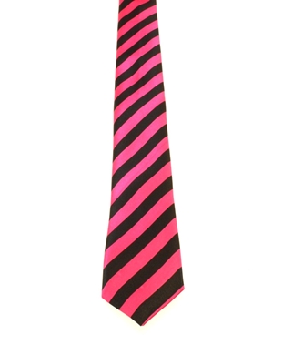 WW5864 Black and pink striped tie -0