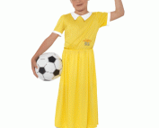 David Walliams Deluxe The Boy in the Dress Costume, Yellow, with Dress, Socks & Inflatable Football